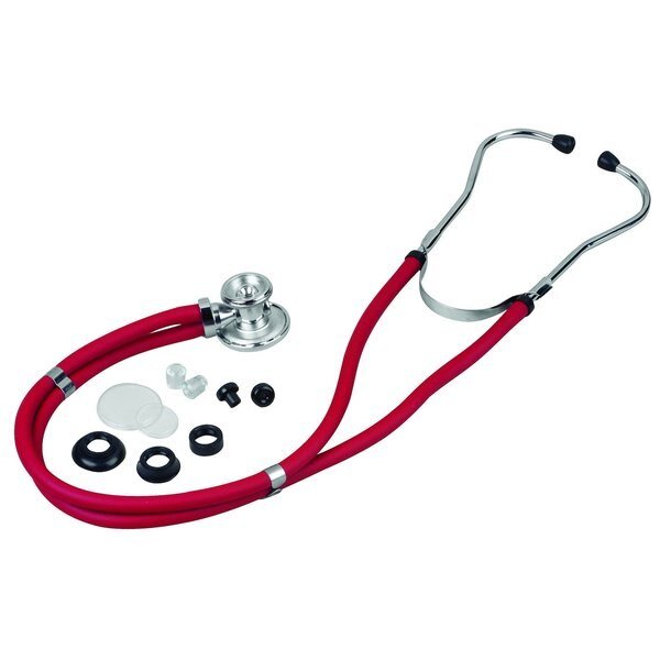 Sterling Sprague Rappaport-Type Stethoscope, Red, Boxed, Veridian Healthcare, Mfr#: 05-11012